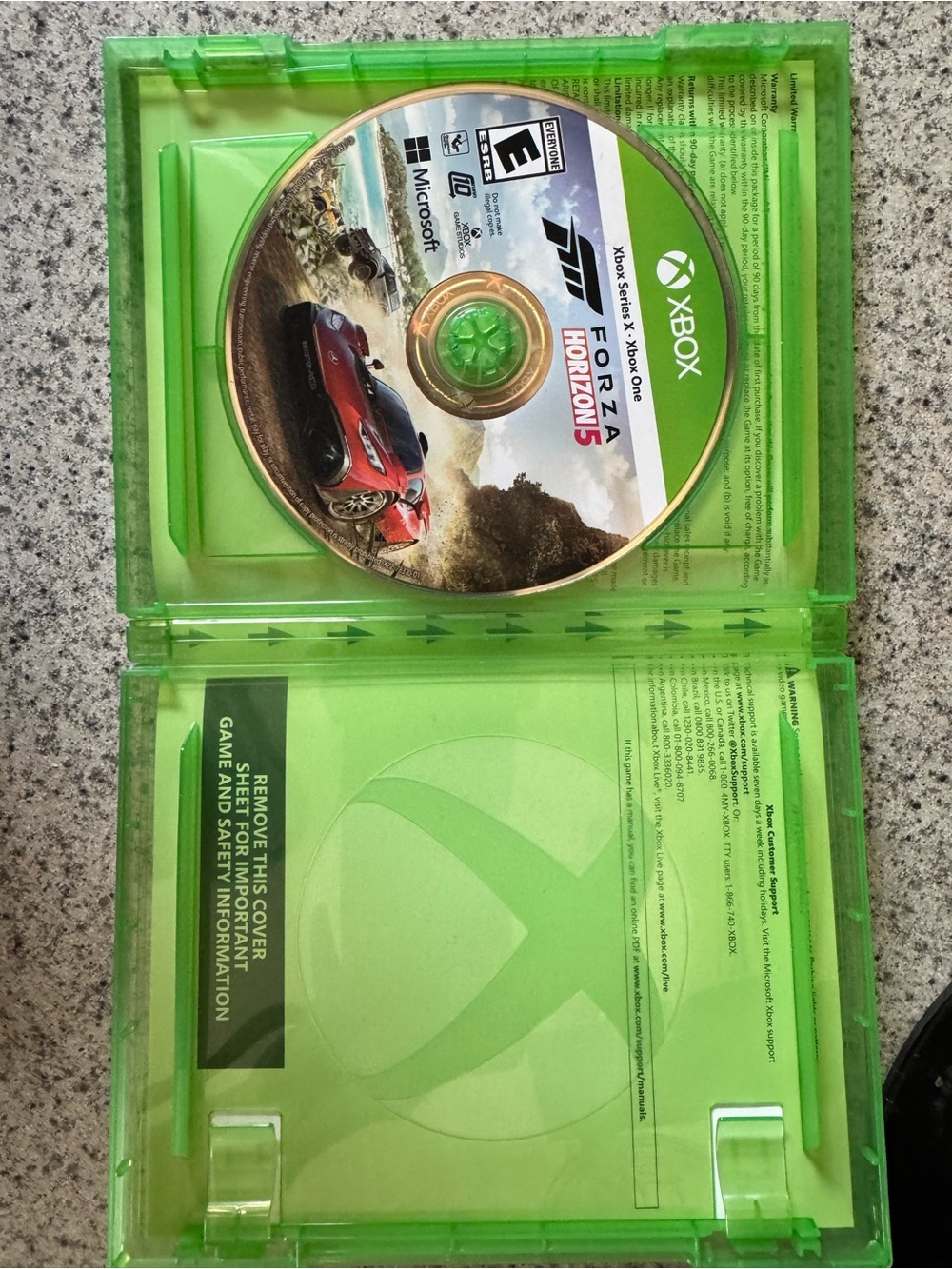 Xbox Forza Horizon 5 Game Disc - Green Case